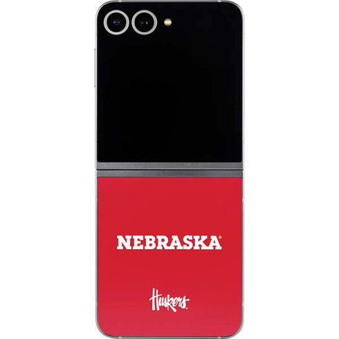 University of Nebraska Red Galaxy Z Flip6 Skin