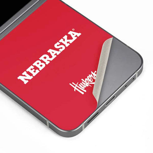 University of Nebraska Red Galaxy Z Flip6 Skin