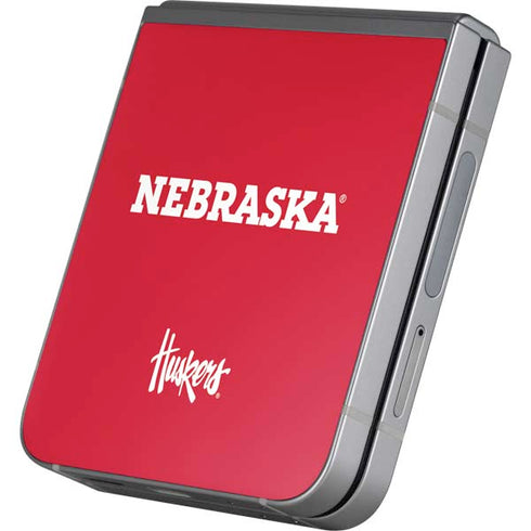 University of Nebraska Red Galaxy Z Flip6 Skin