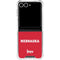 University of Nebraska Red Galaxy Z Flip7 Clear Case