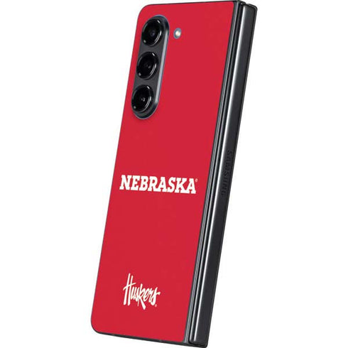 University of Nebraska Red Galaxy Z Fold5 5G Skin