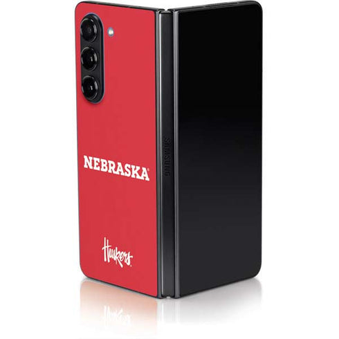University of Nebraska Red Galaxy Z Fold5 5G Skin