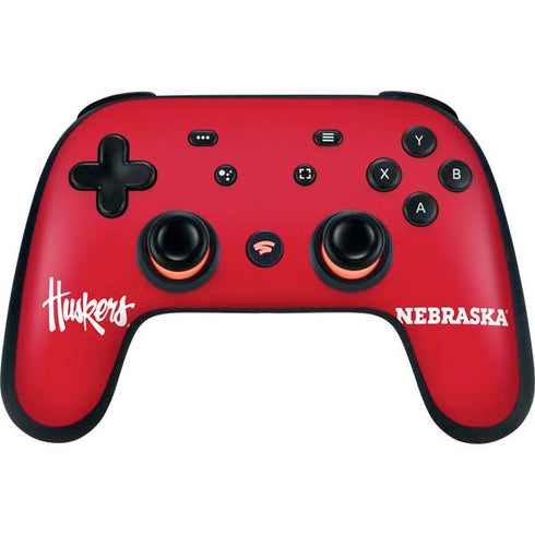 University of Nebraska Red Google Stadia Controller Skin