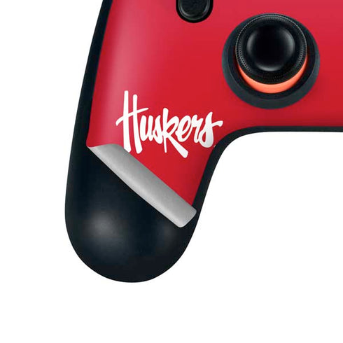 University of Nebraska Red Google Stadia Controller Skin