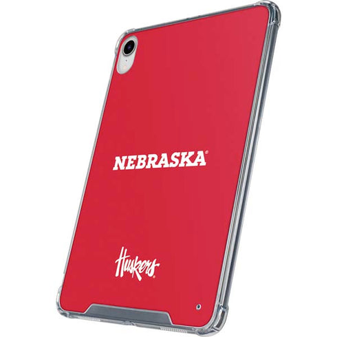 University of Nebraska Red iPad 11th Gen (2025) Clear Case
