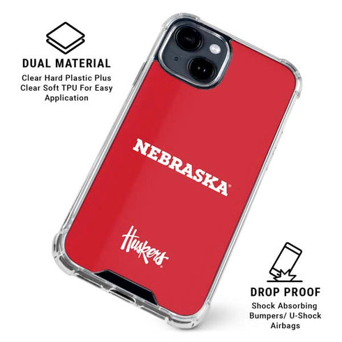 University of Nebraska Red iPhone 15 Clear Case