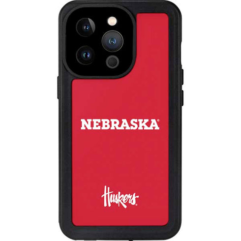 University of Nebraska Red iPhone 15 Pro Waterproof Case