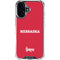 University of Nebraska Red iPhone 16 Plus Clear Case