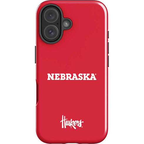 University of Nebraska Red iPhone 16 Plus Impact Case