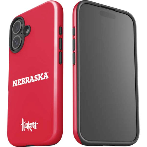 University of Nebraska Red iPhone 16 Plus Impact Case