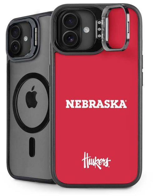 University of Nebraska Red iPhone 16 Plus Kickstand Case