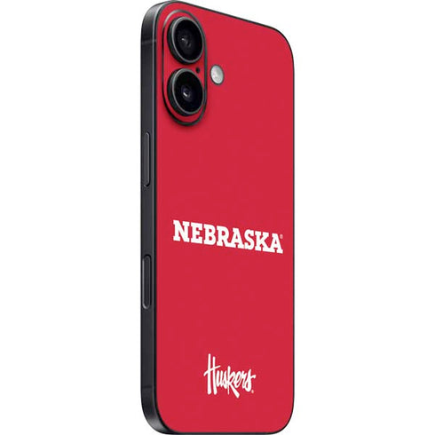University of Nebraska Red iPhone 16 Plus Skin