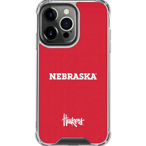 University of Nebraska Red iPhone 16 Pro Max Clear Case