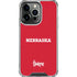 University of Nebraska Red iPhone 16 Pro Max Clear Case