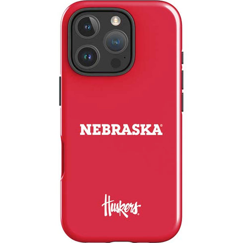 University of Nebraska Red iPhone 16 Pro Max Impact Case