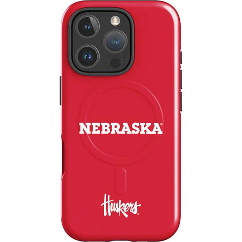 University of Nebraska Red iPhone 16 Pro Max Magsafe Impact Case