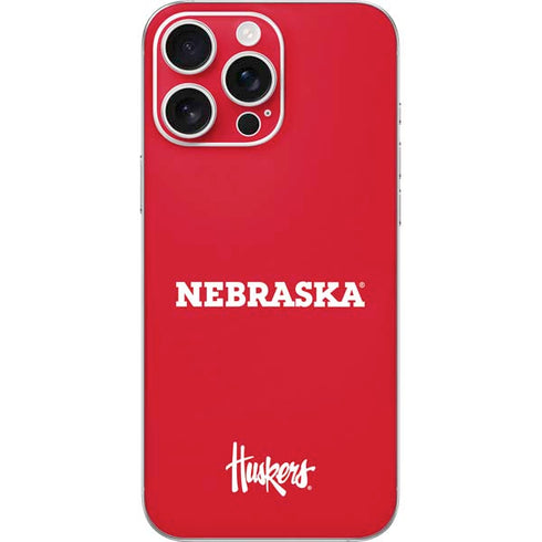 University of Nebraska Red iPhone 16 Pro Max Skin