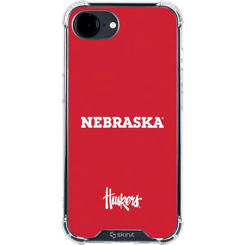 University of Nebraska Red iPhone 16e Clear Case