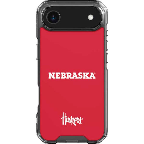 University of Nebraska Red iPhone 17 Air Clear Case