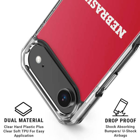University of Nebraska Red iPhone 17 Air Clear Case