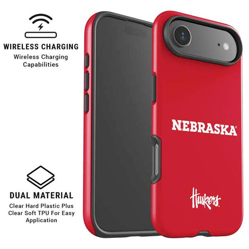 University of Nebraska Red iPhone 17 Air Magsafe Impact Case