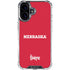 University of Nebraska Red iPhone 17 Clear Case