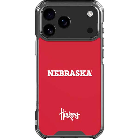 University of Nebraska Red iPhone 18 Pro Max Clear Case