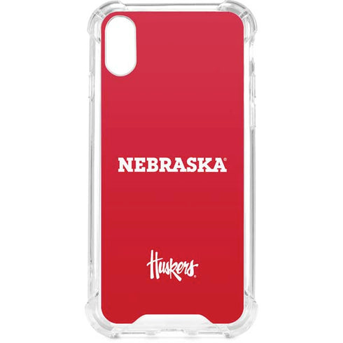 University of Nebraska Red iPhone XS Clear Case