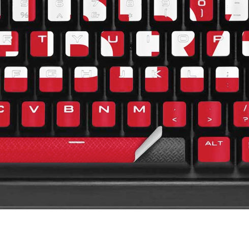 University of Nebraska Red K95 RGB PLATINUM Mechanical Gaming Keyboard Skin