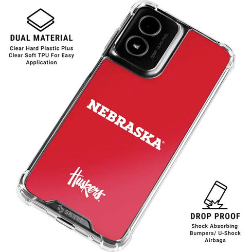University of Nebraska Red Moto G Power 5G (2024) Clear Case