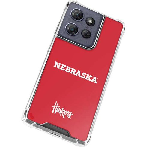 University of Nebraska Red Moto G Stylus 5G (2025) Clear Case