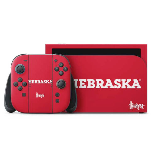 University of Nebraska Red Nintendo Switch 2 (2025) with Joy-Con Skin
