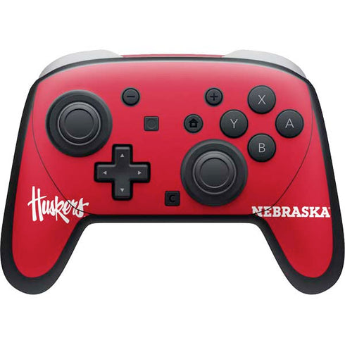 University of Nebraska Red Nintendo Switch 2 (2025) Pro Controller Skin