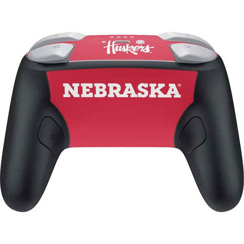 University of Nebraska Red Nintendo Switch 2 (2025) Pro Controller Skin
