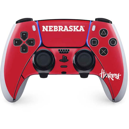 University of Nebraska Red PS5 DualSense Edge Pro Controller Skin