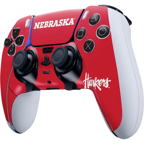 University of Nebraska Red PS5 DualSense Edge Pro Controller Skin