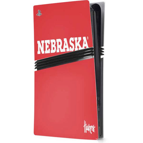 University of Nebraska Red PS5 Pro Console Skin