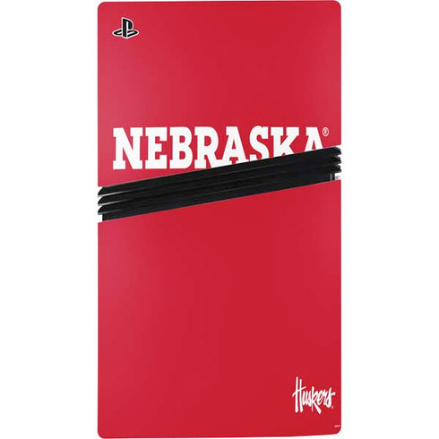 University of Nebraska Red PS5 Pro Console Skin