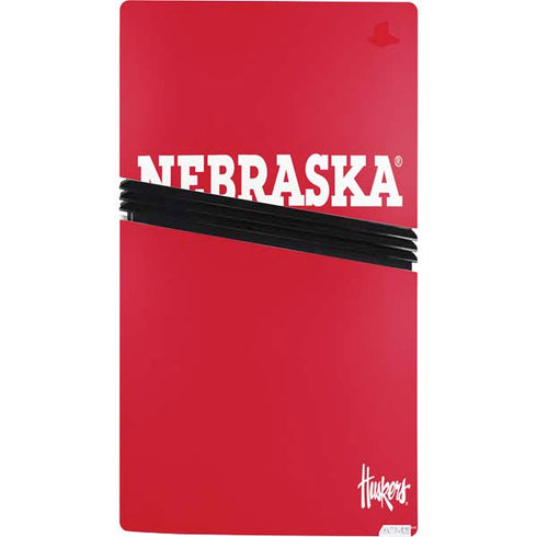 University of Nebraska Red PS5 Pro Console Skin