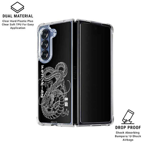Dragon Ball Z Negative Shenron Galaxy Z Fold7 Clear Case