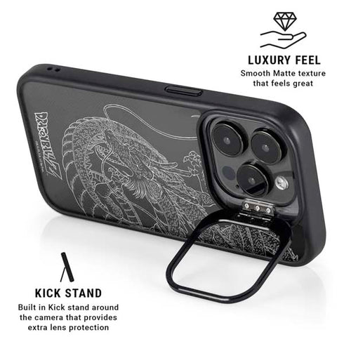 Dragon Ball Z Negative Shenron iPhone 14 Pro Kickstand Case