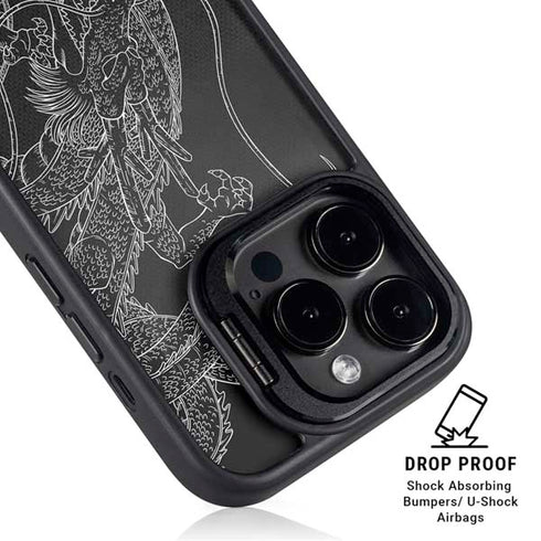 Dragon Ball Z Negative Shenron iPhone 14 Pro Kickstand Case
