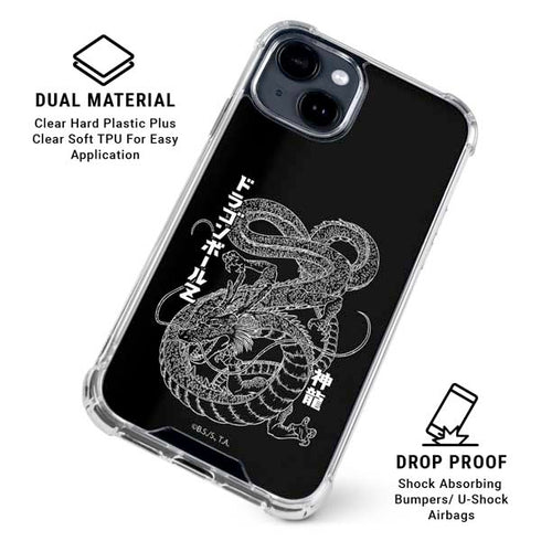 Dragon Ball Z Negative Shenron iPhone 15 Plus Clear Case