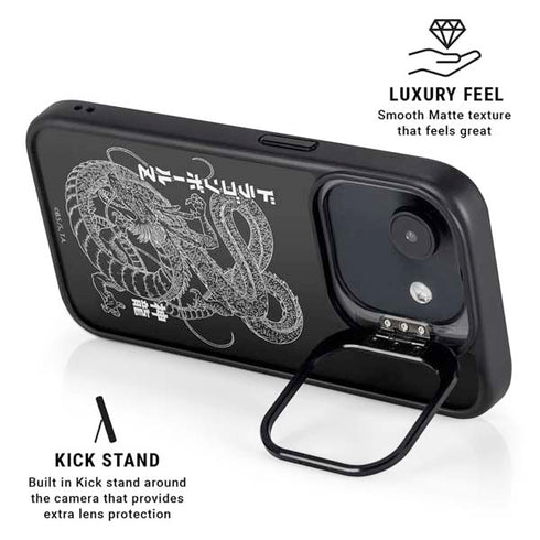 Dragon Ball Z Negative Shenron iPhone 16e Kickstand Case