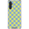 Neon Checkered Galaxy A17 Clear Case