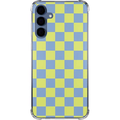 Neon Checkered Galaxy A35 5G Clear Case
