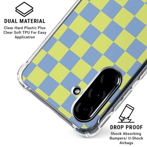 Neon Checkered Galaxy A36 5G Clear Case