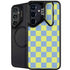 Neon Checkered Galaxy S25 Kickstand Case