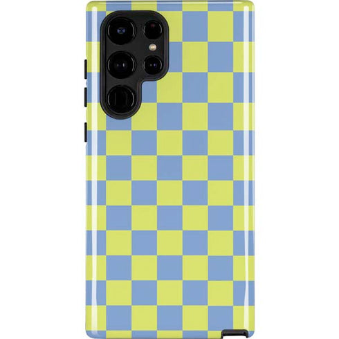 Neon Checkered Galaxy Cases
