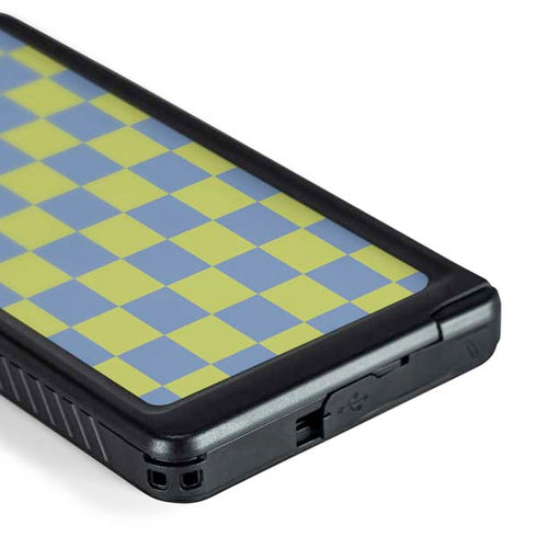 Neon Checkered Galaxy S24 Ultra Waterproof Case